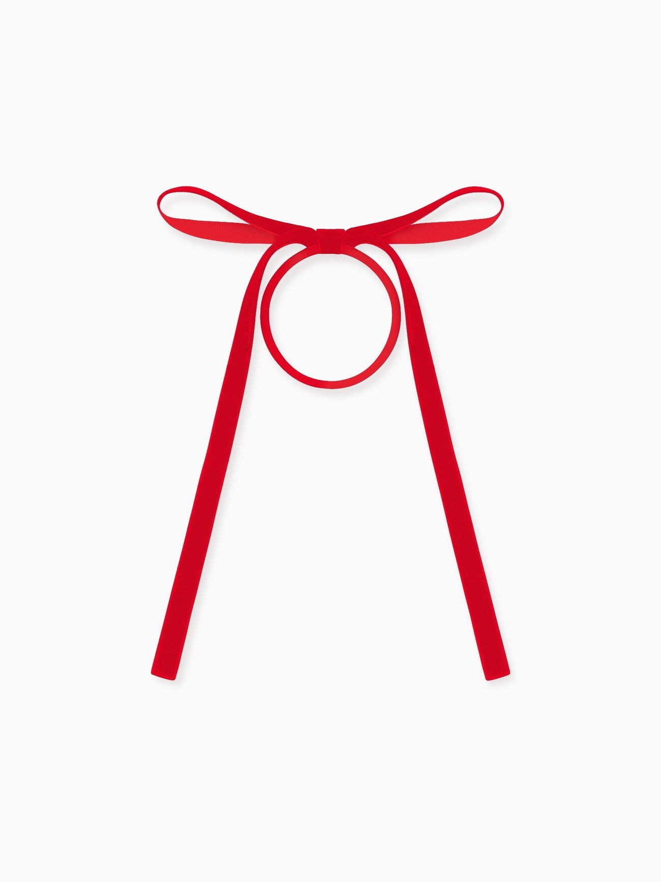 Red Velvet Bow Girl Hair Tie