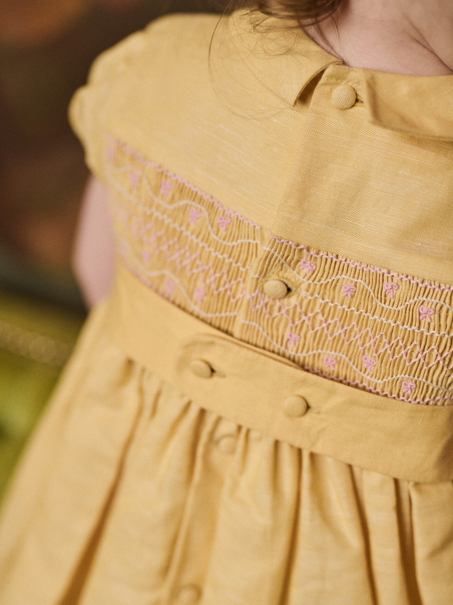 Nicky Hilton x La Coqueta Lemon Dolly Baby Girl Hand-Smocked Set