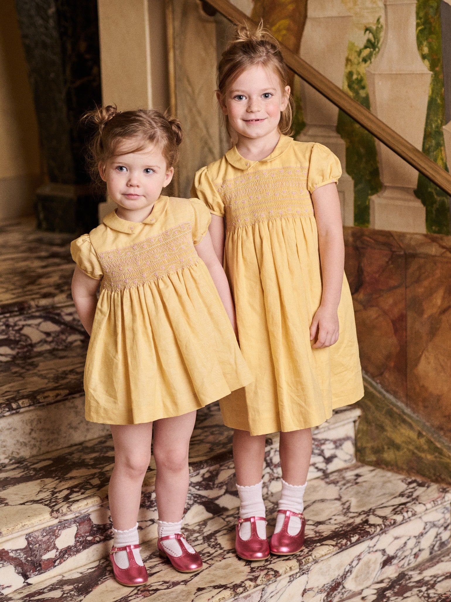 Nicky Hilton x La Coqueta Lemon Dolly Baby Girl Hand-Smocked Set