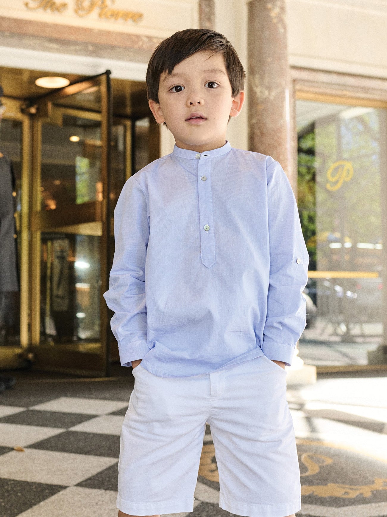 Nicky Hilton x La Coqueta White Conrad Boy Chino Shorts