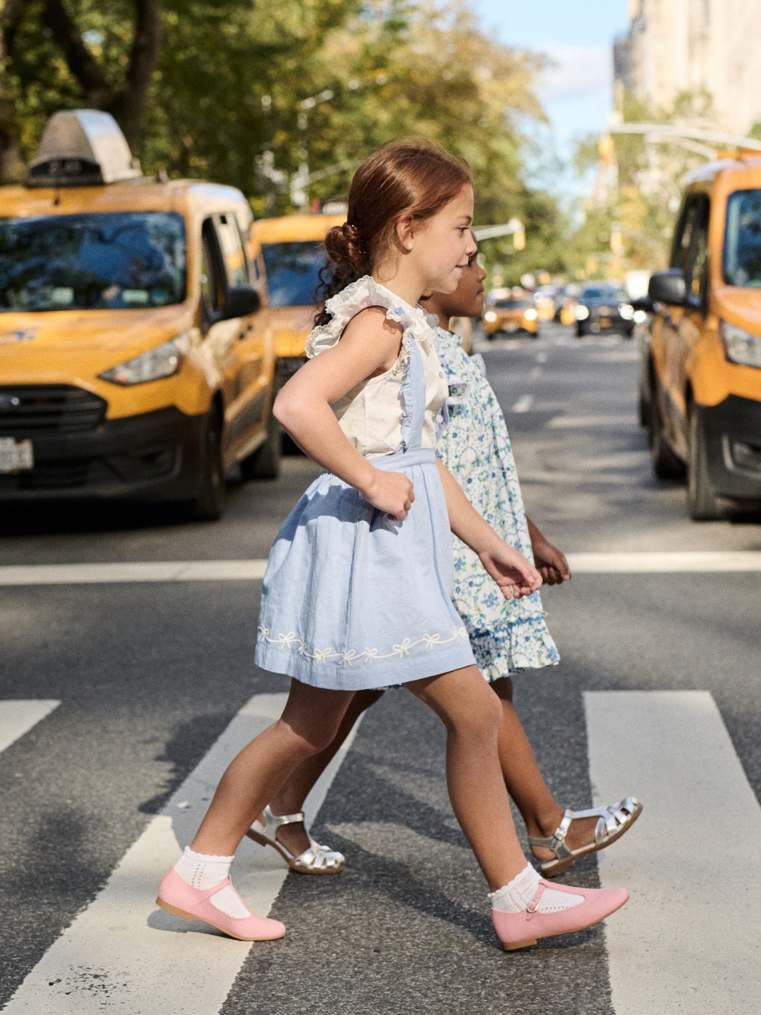 Nicky Hilton x La Coqueta Blue Whitney Girl Pinafore Skirt