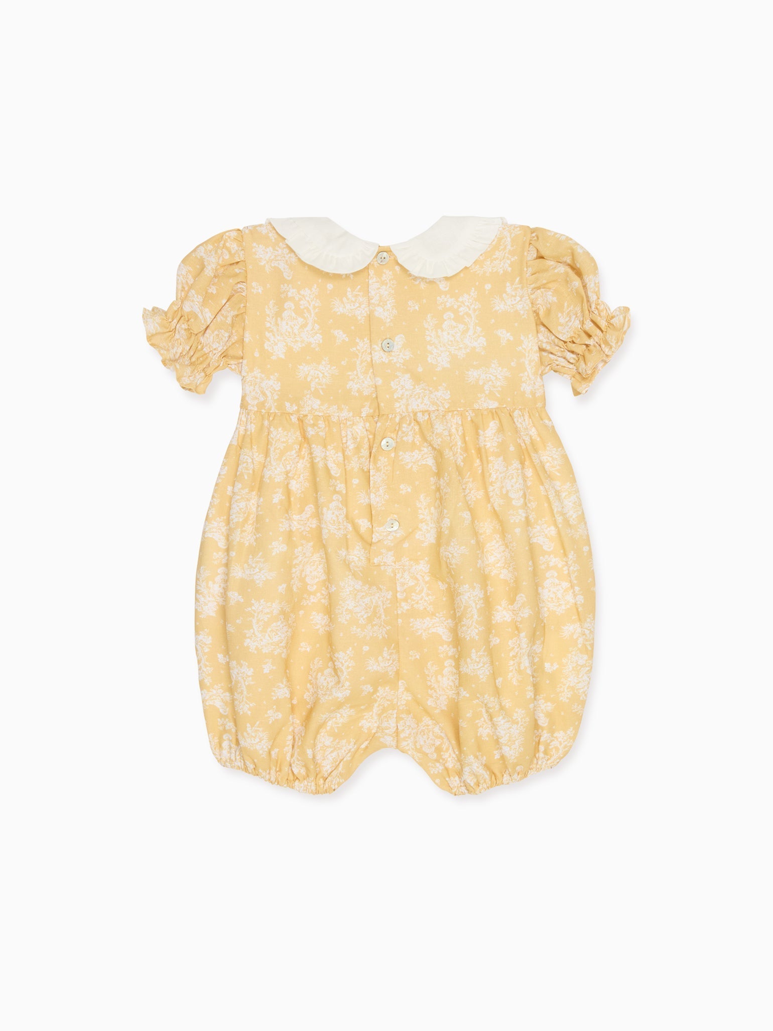 Yellow Toile Abril Baby Girl Romper