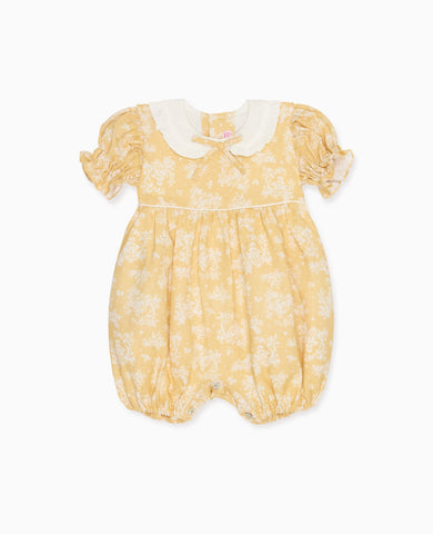 Yellow Toile Abril Baby Girl Romper