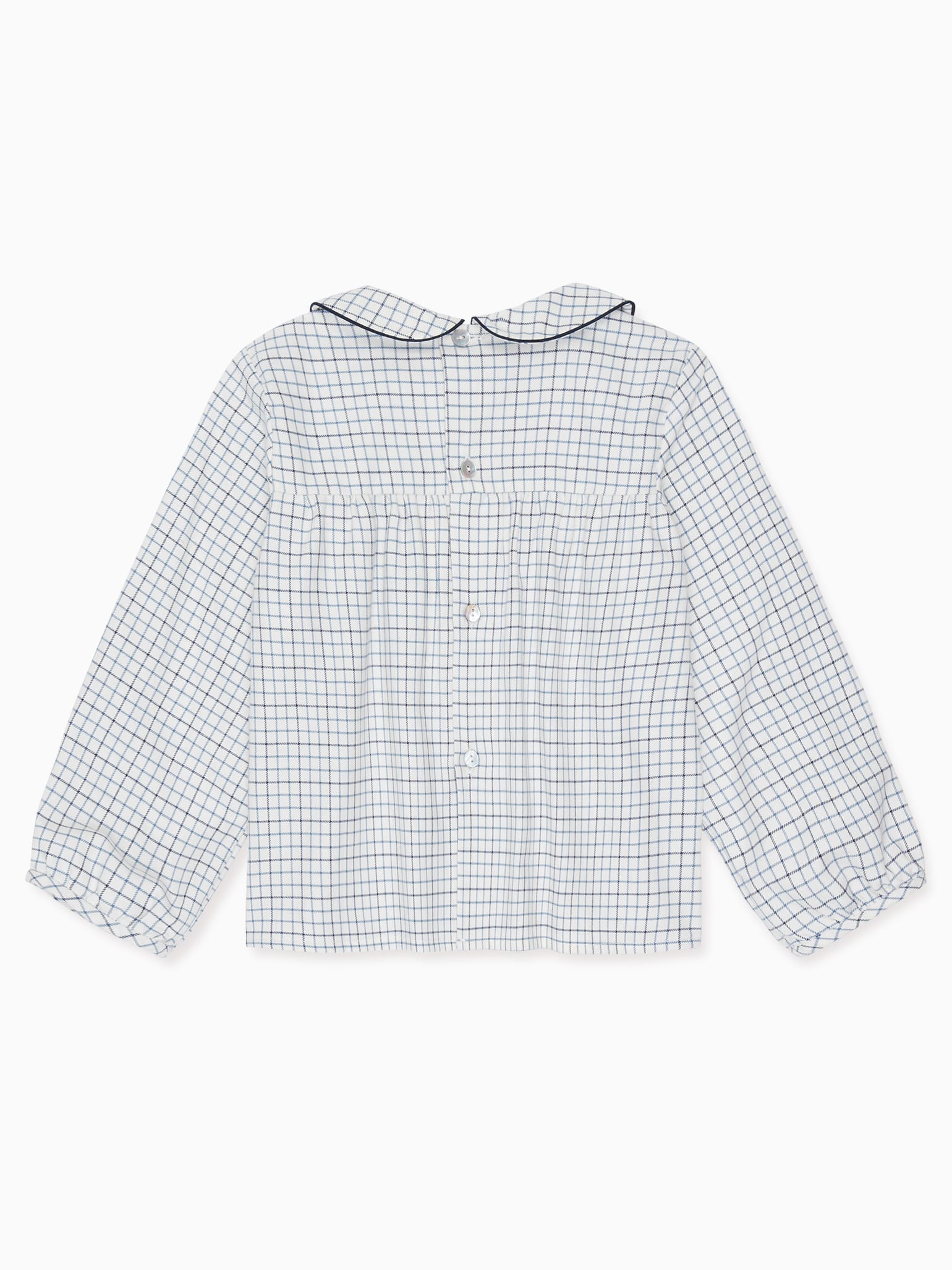 Navy Check Adrian Long Sleeve Baby Shirt