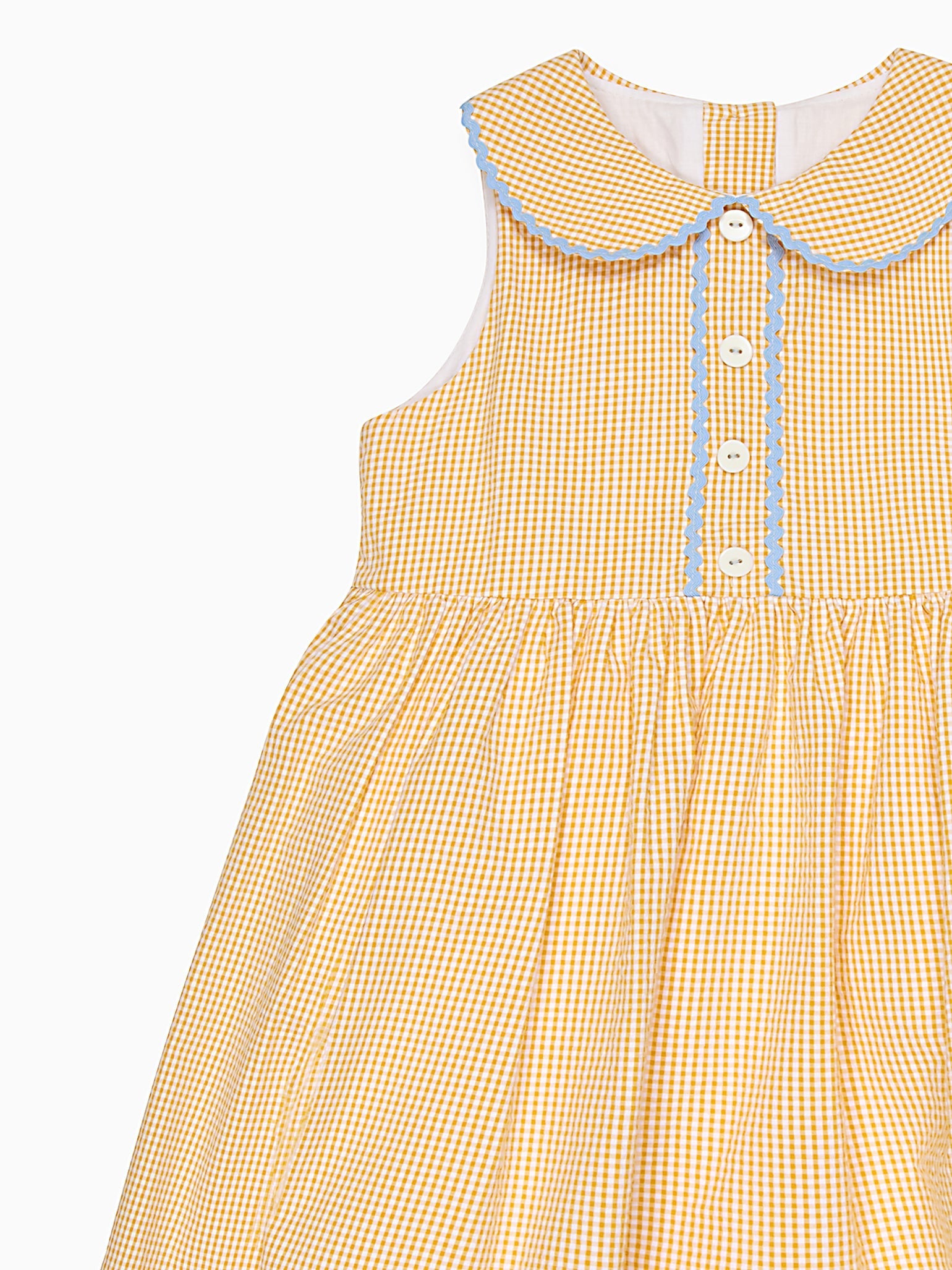 Yellow Gingham Aimee Girl Dress