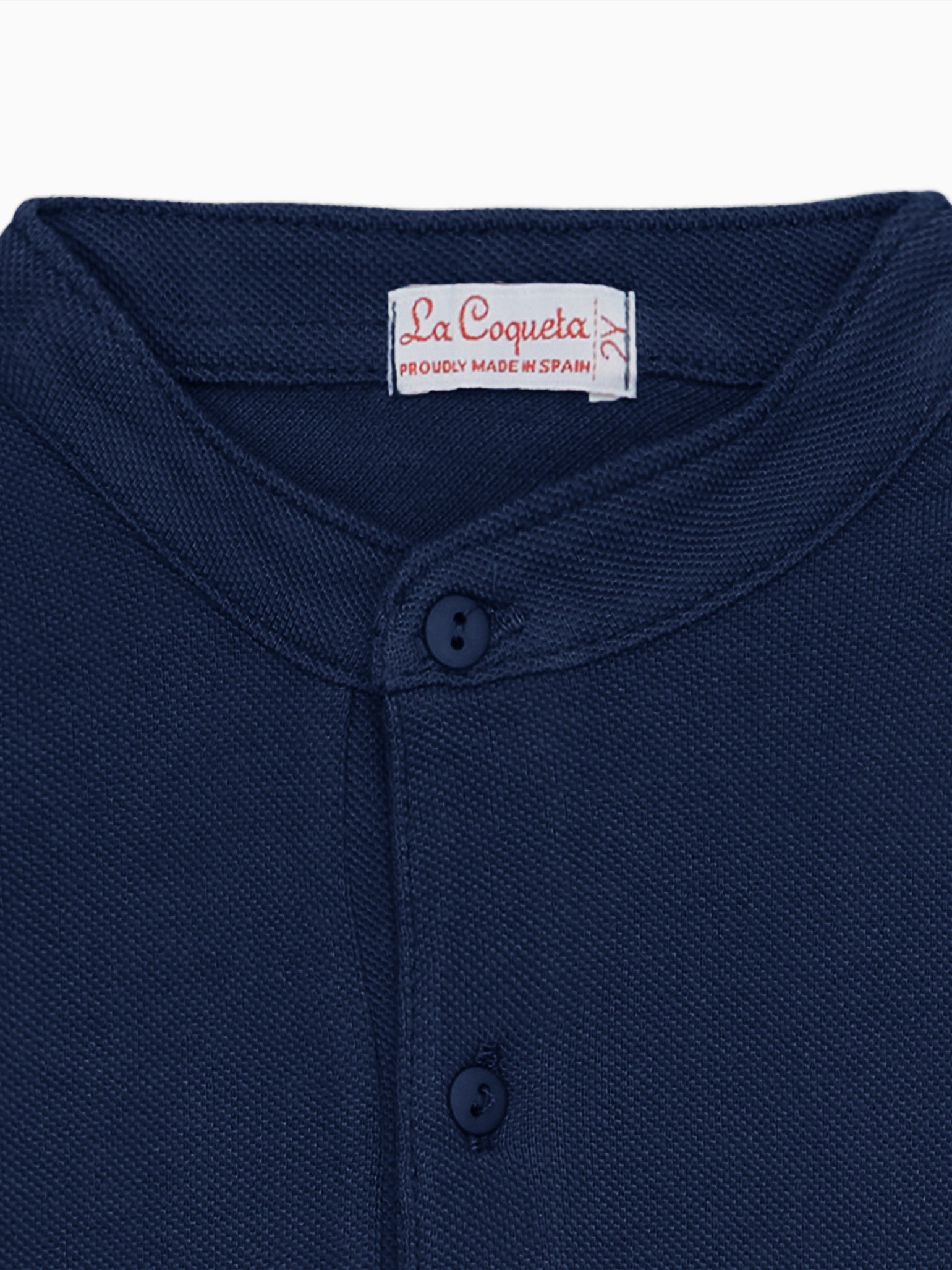 Navy Alcomo Long Sleeve Boy Polo Shirt