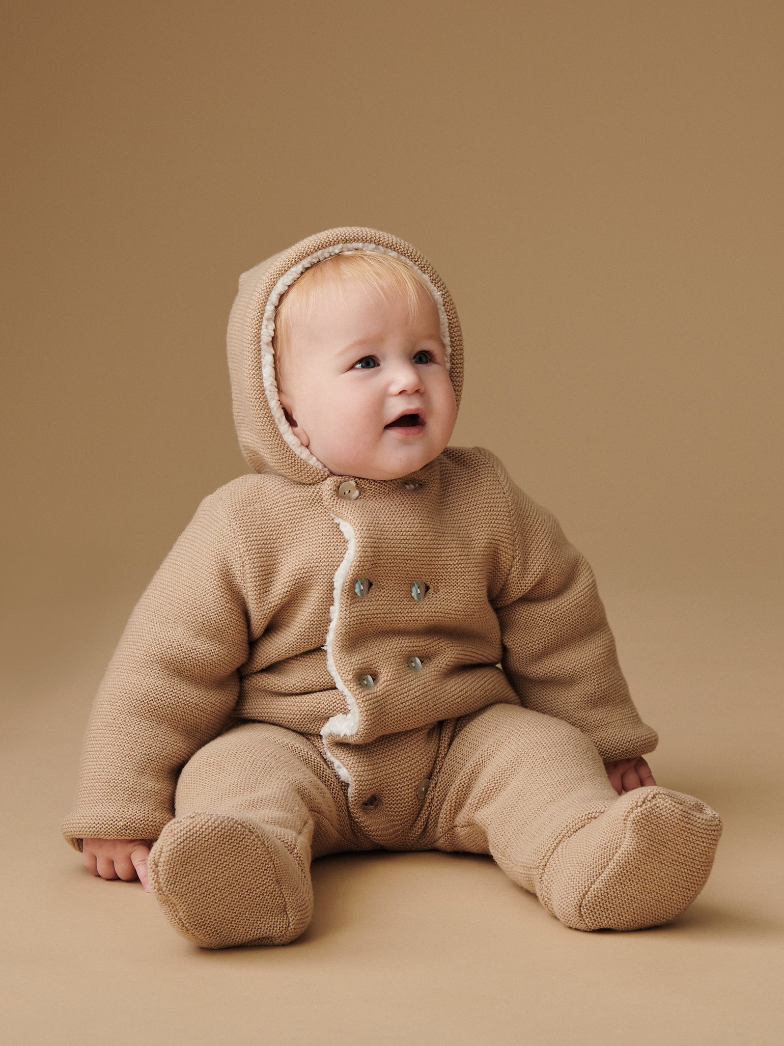 Camel Alejo Merino Baby Snowsuit