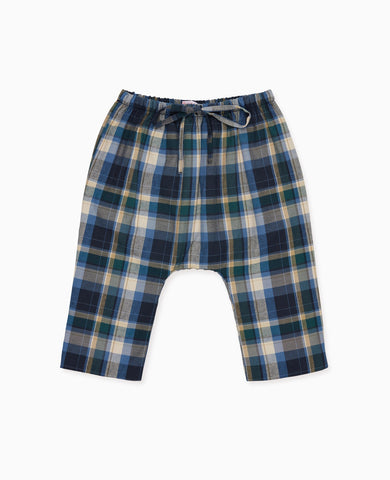 Blue Check Alex Baby Pants