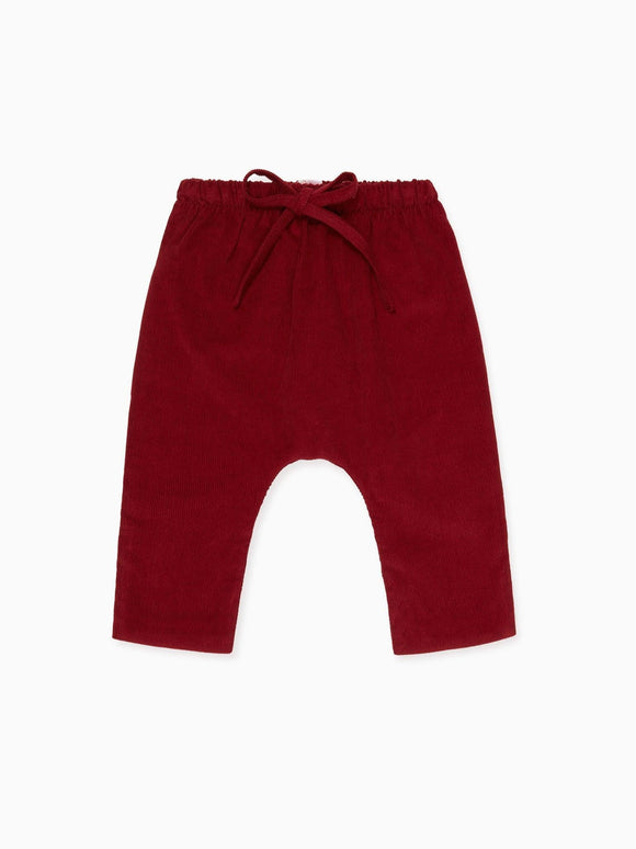 Burgundy Alex Corduroy Baby Trousers