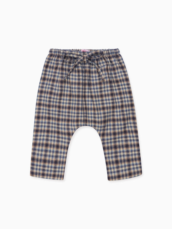 Navy Check Alex Baby Trousers