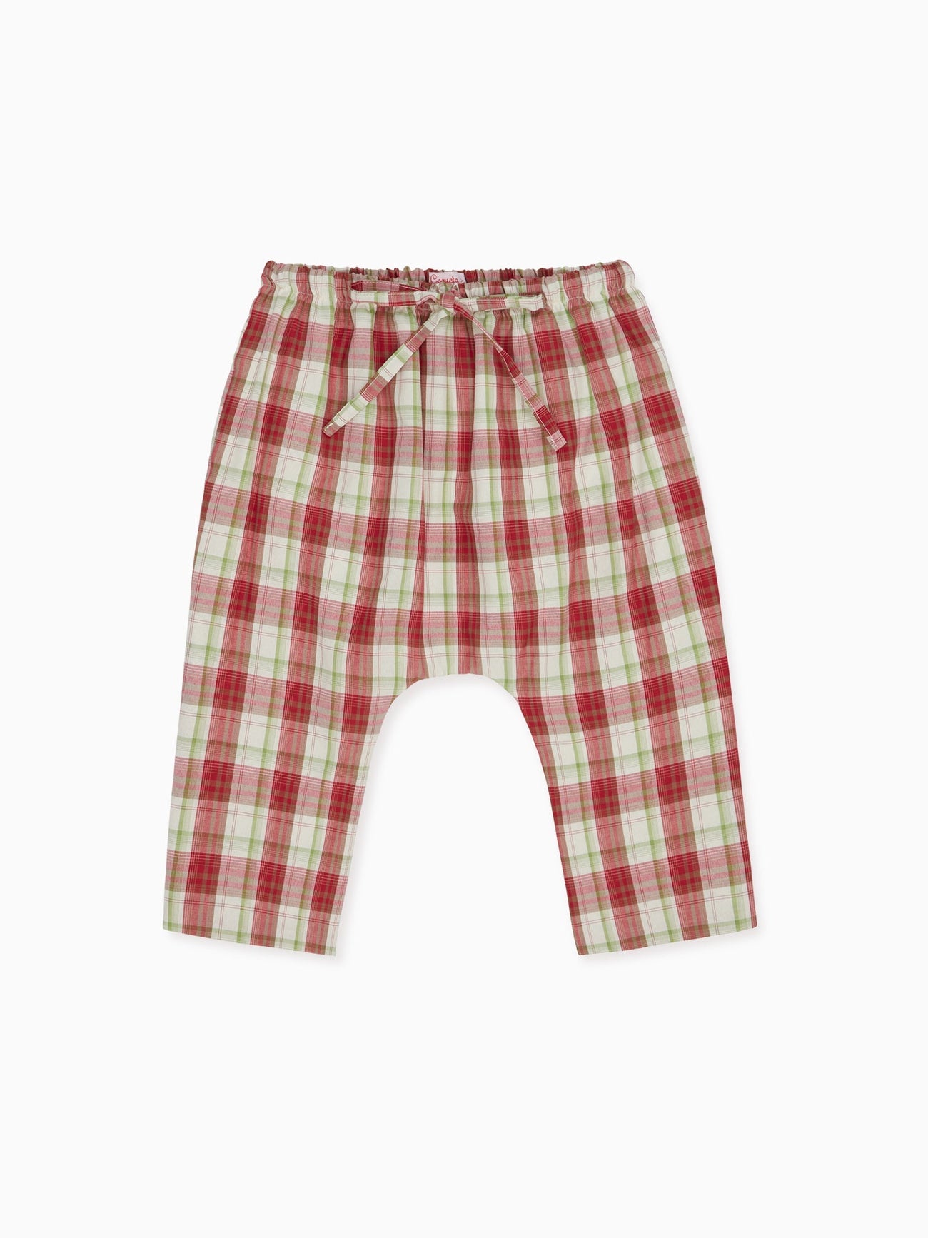 Red Check Alex Baby Pants