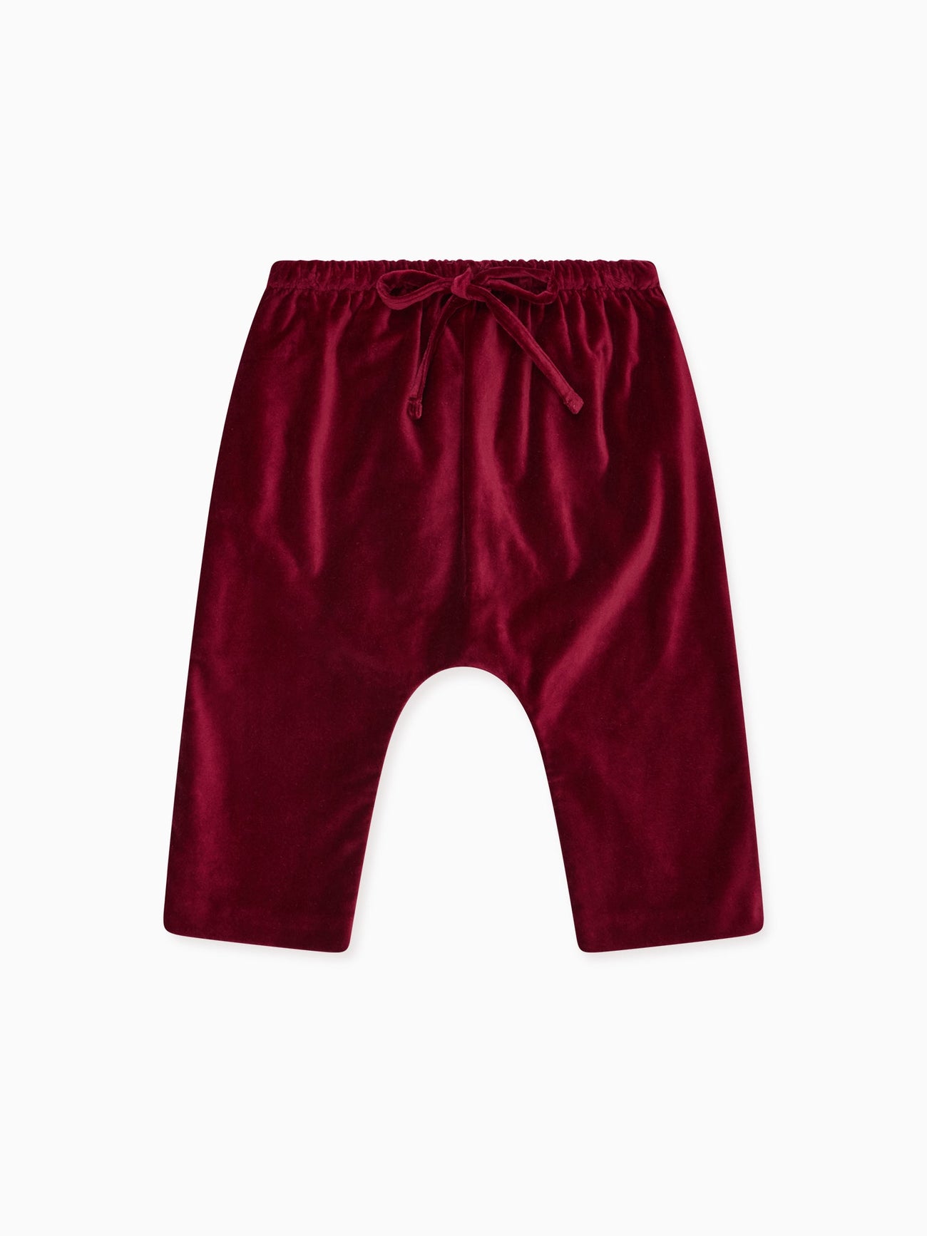 Burgundy Alex Velvet Baby Pants