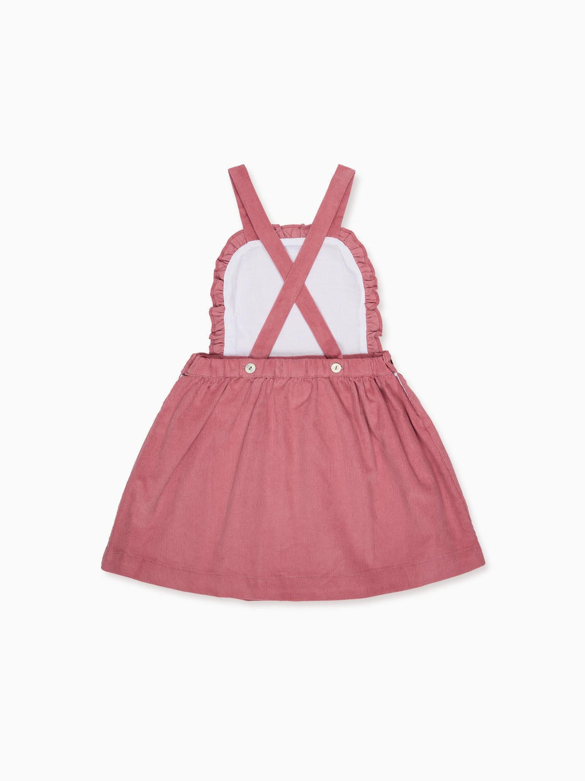 Dark Pink Alexa Corduroy Girl Pinafore Skirt