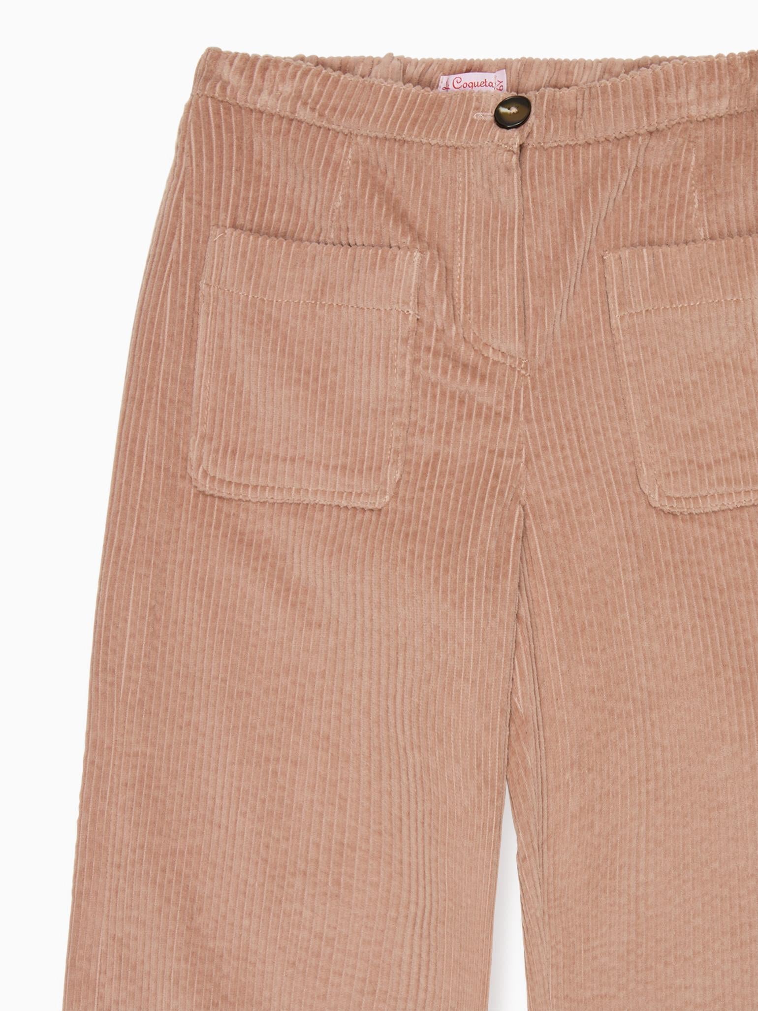Dusty Pink Alma Corduroy Girl Trousers