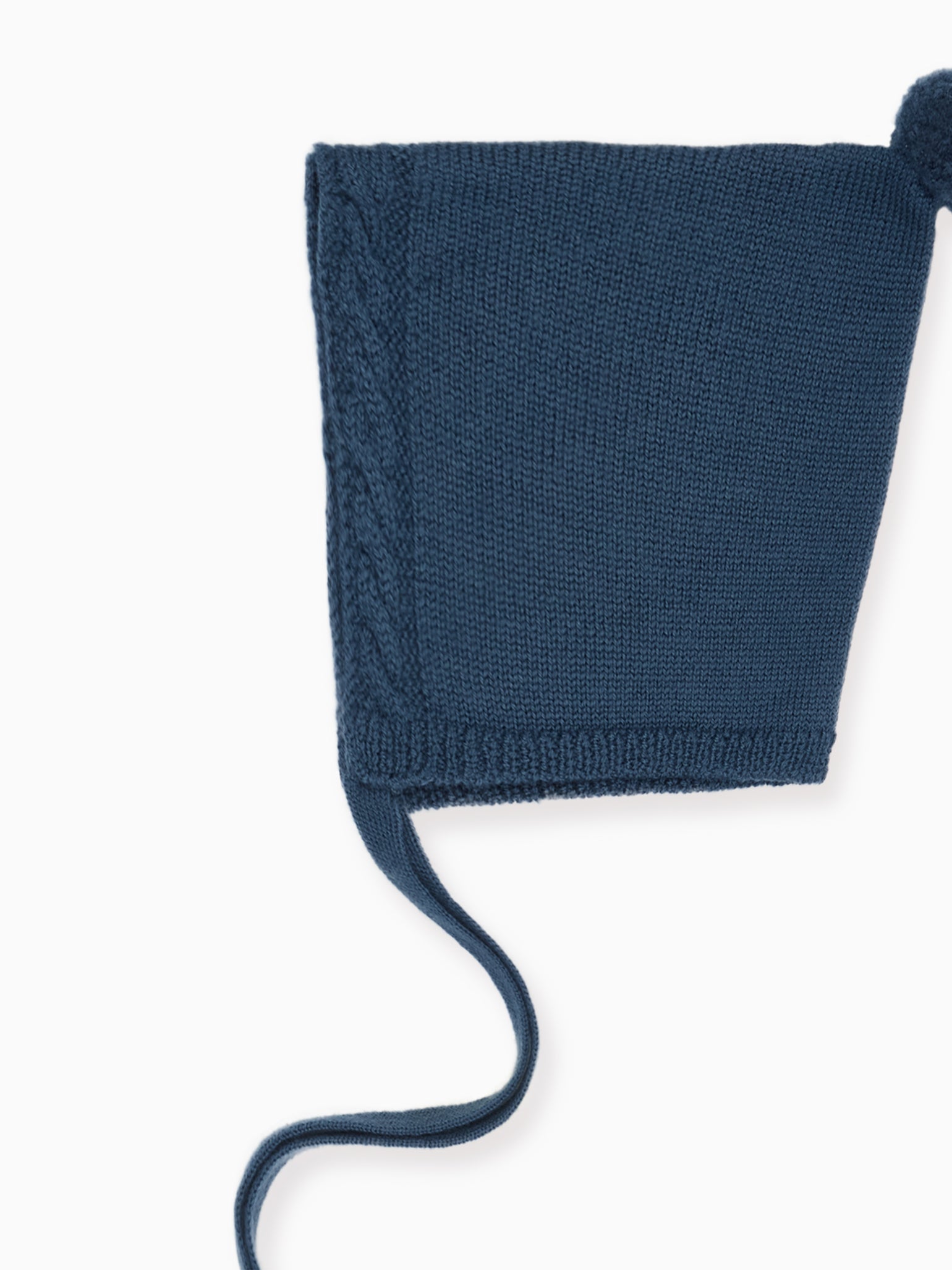 Soft Denim Melange Alma Merino Baby Knitted Bonnet