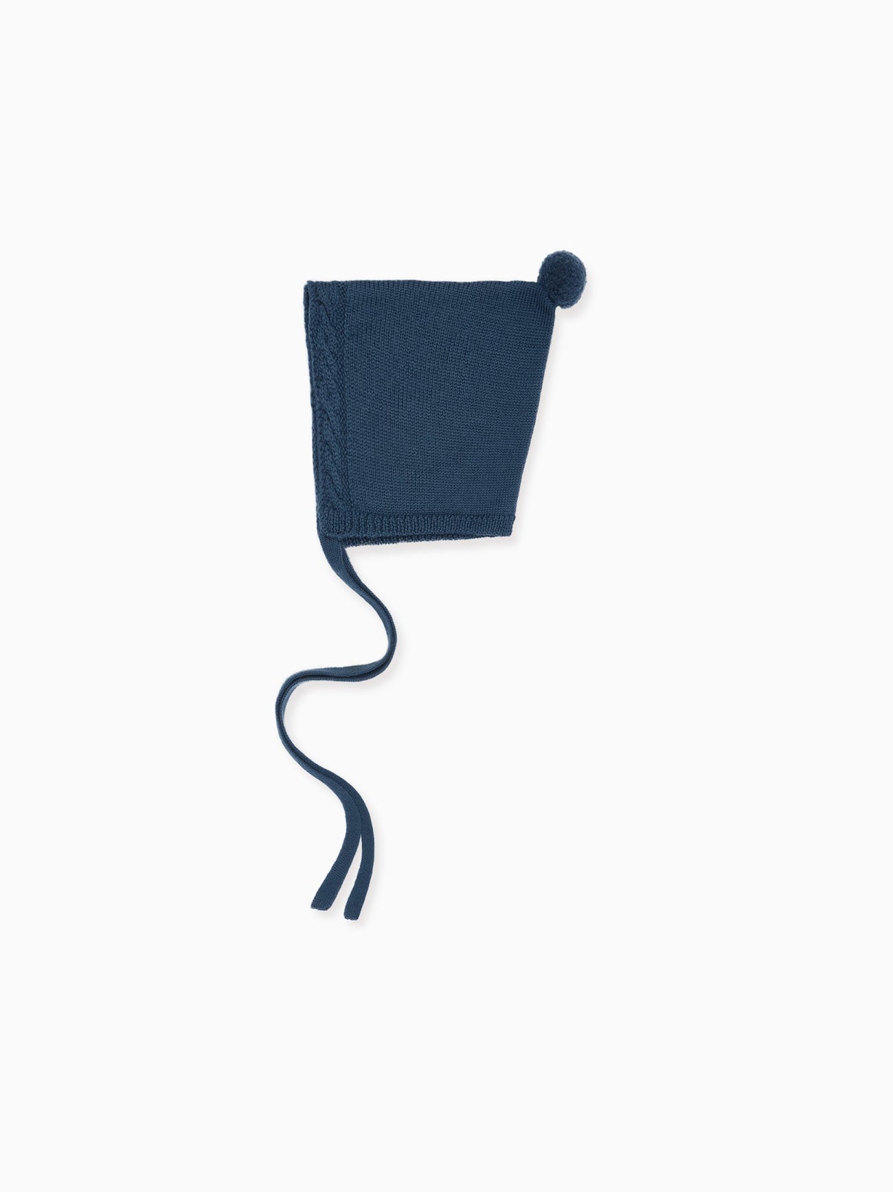 Soft Denim Melange Alma Merino Baby Knitted Bonnet