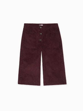 Burgundy Alma Girl Pants