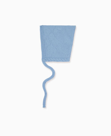 Dusty Blue Alma Merino Baby Knitted Bonnet