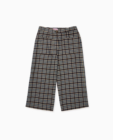 Navy Check Alma Girl Trousers