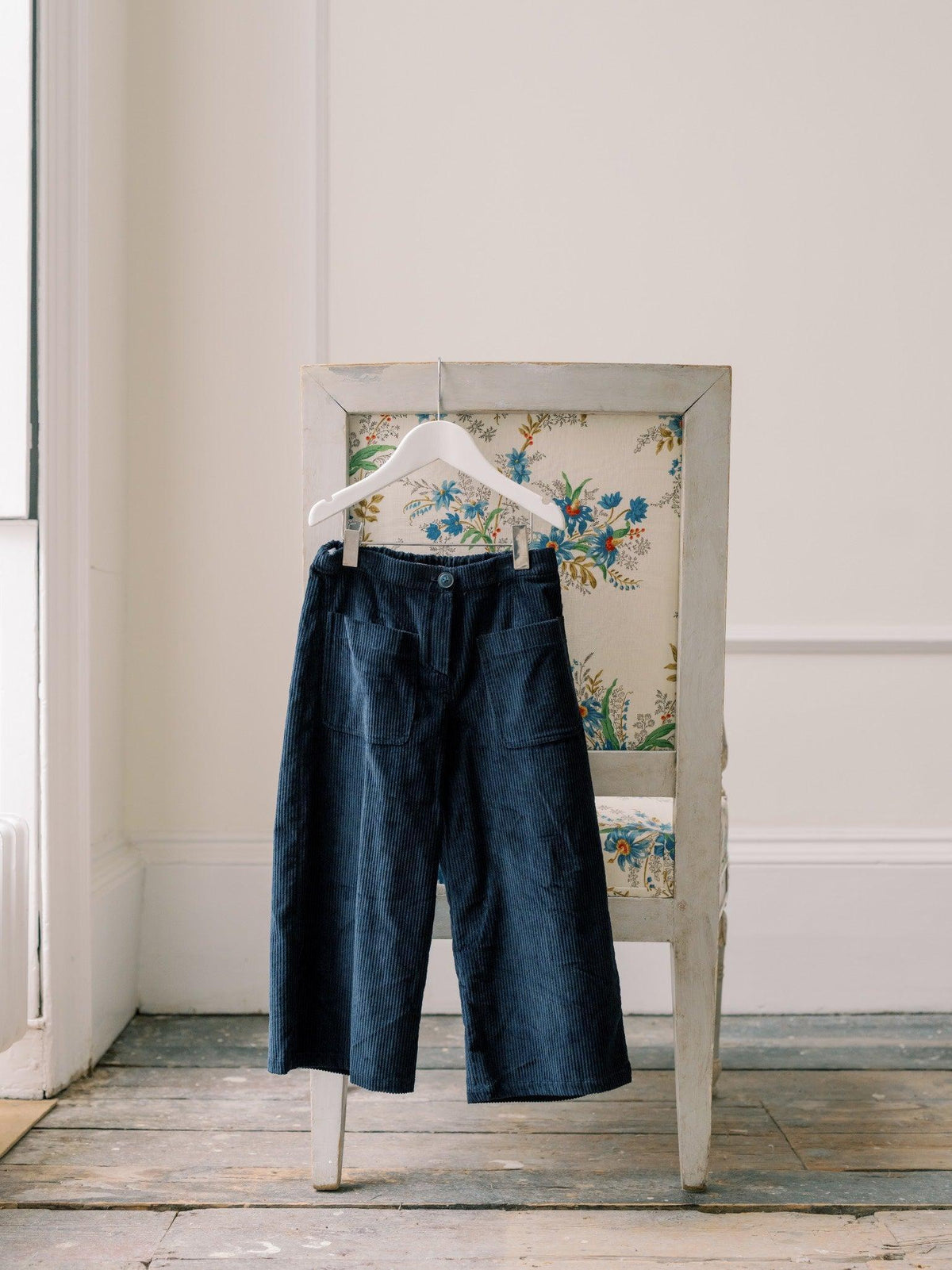 Navy Alma Corduroy Girl Culottes