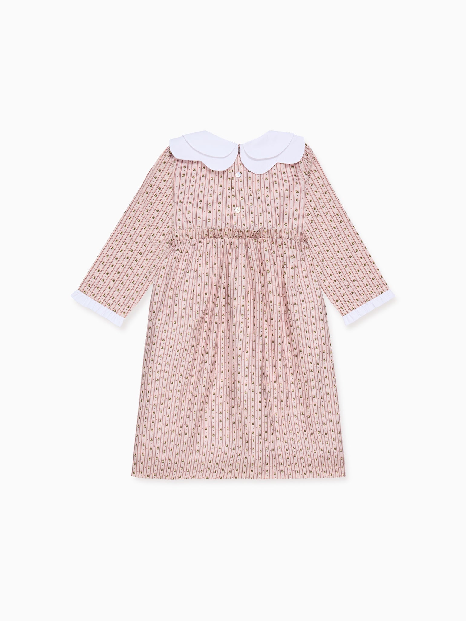 Pink Floral Stripe Alondra Girl Dress