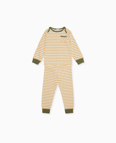 Mustard Stripe Amor Kids Pyjamas