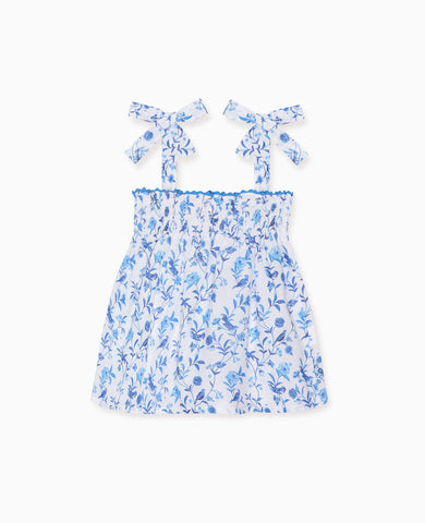 Blue Bird Floral Ana Baby Girl Shirt