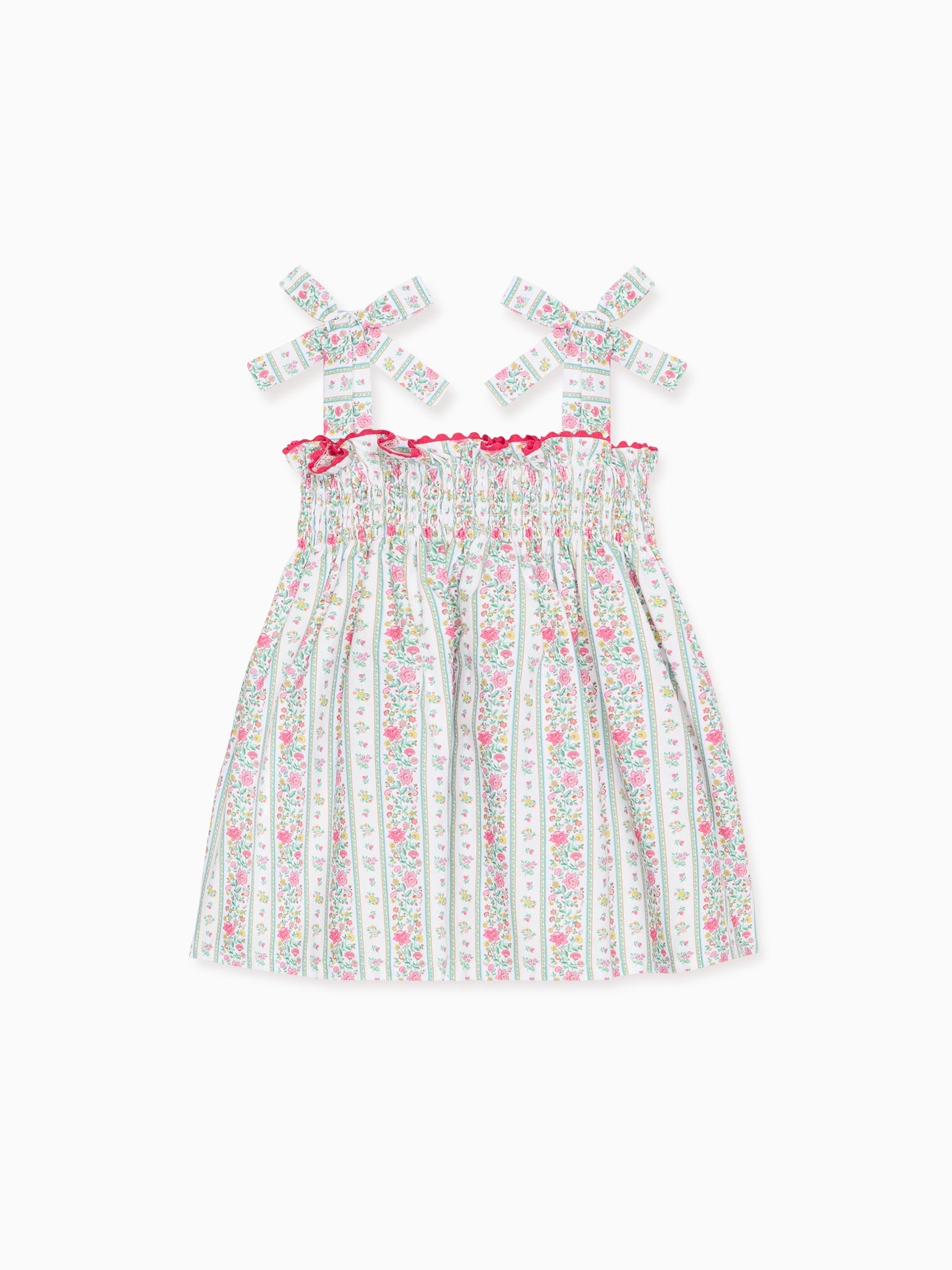 Fuchsia Pink Floral Stripe Ana Girl Top