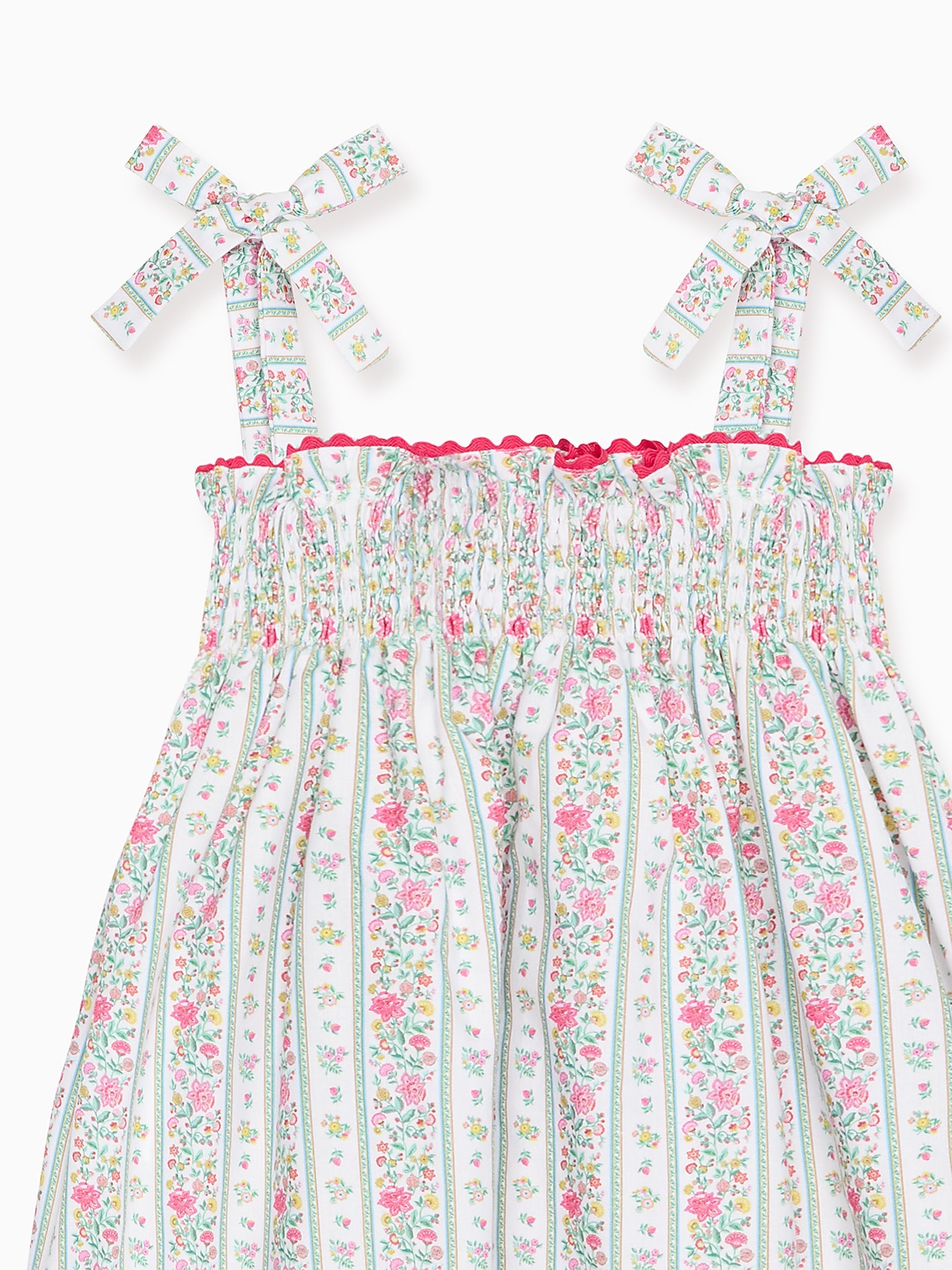 Fuchsia Pink Floral Stripe Ana Girl Top