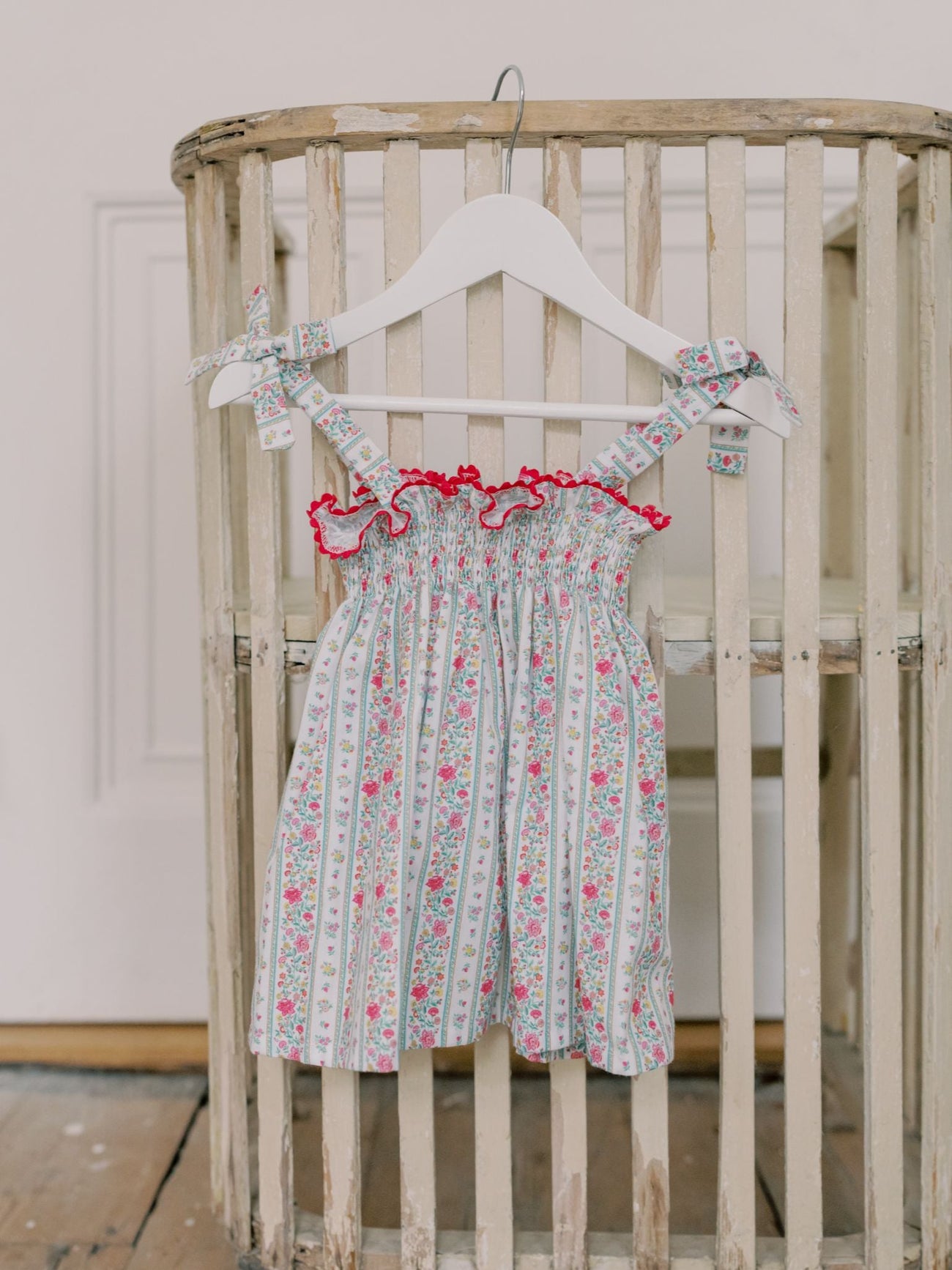 Fuchsia Pink Floral Stripe Ana Girl Top