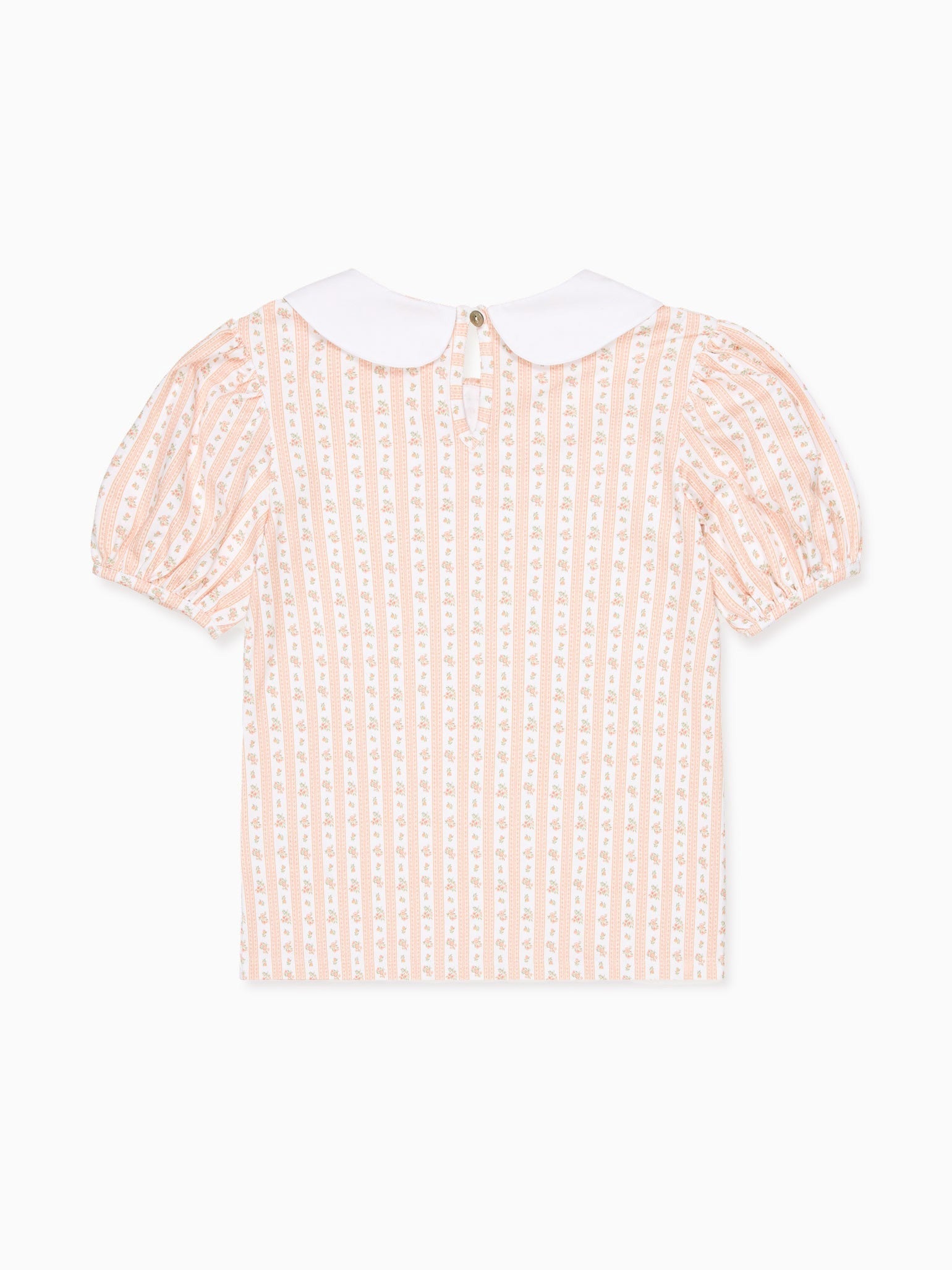 Pink Floral Stripe Anabelle Girl Top