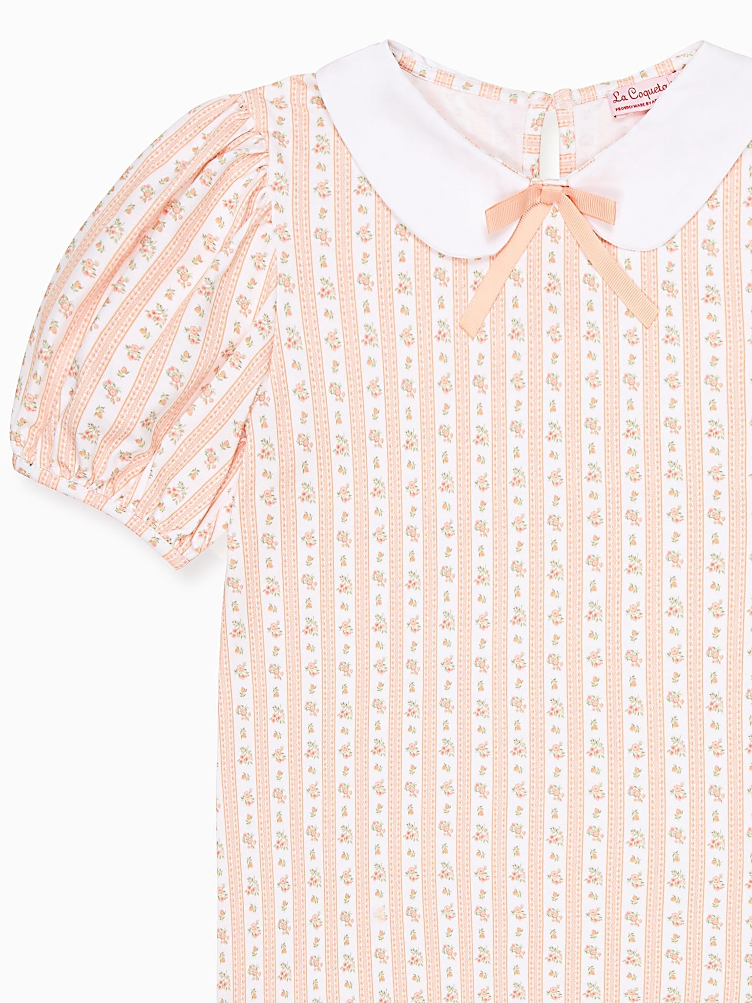 Pink Floral Stripe Anabelle Girl Top