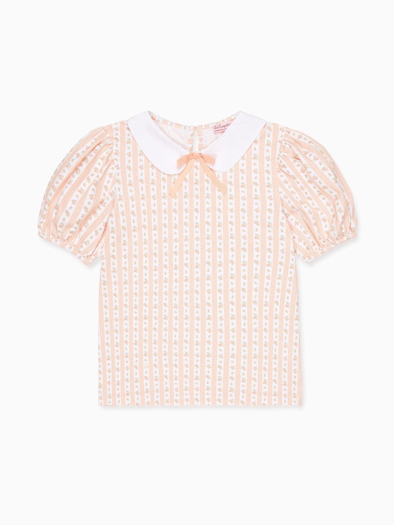 Pink Floral Stripe Anabelle Girl Top