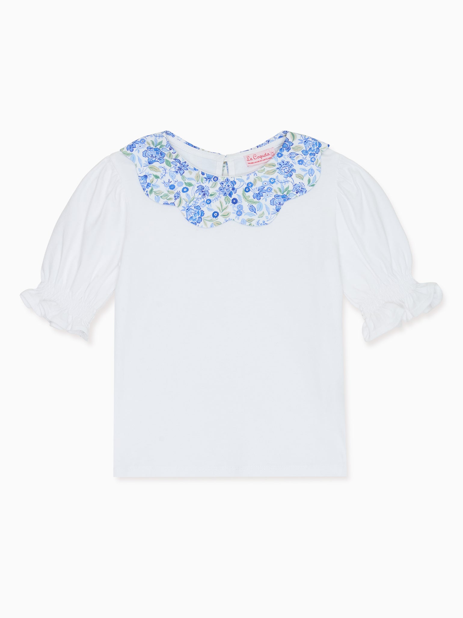 Dusty Blue Floral Analia Girl Top