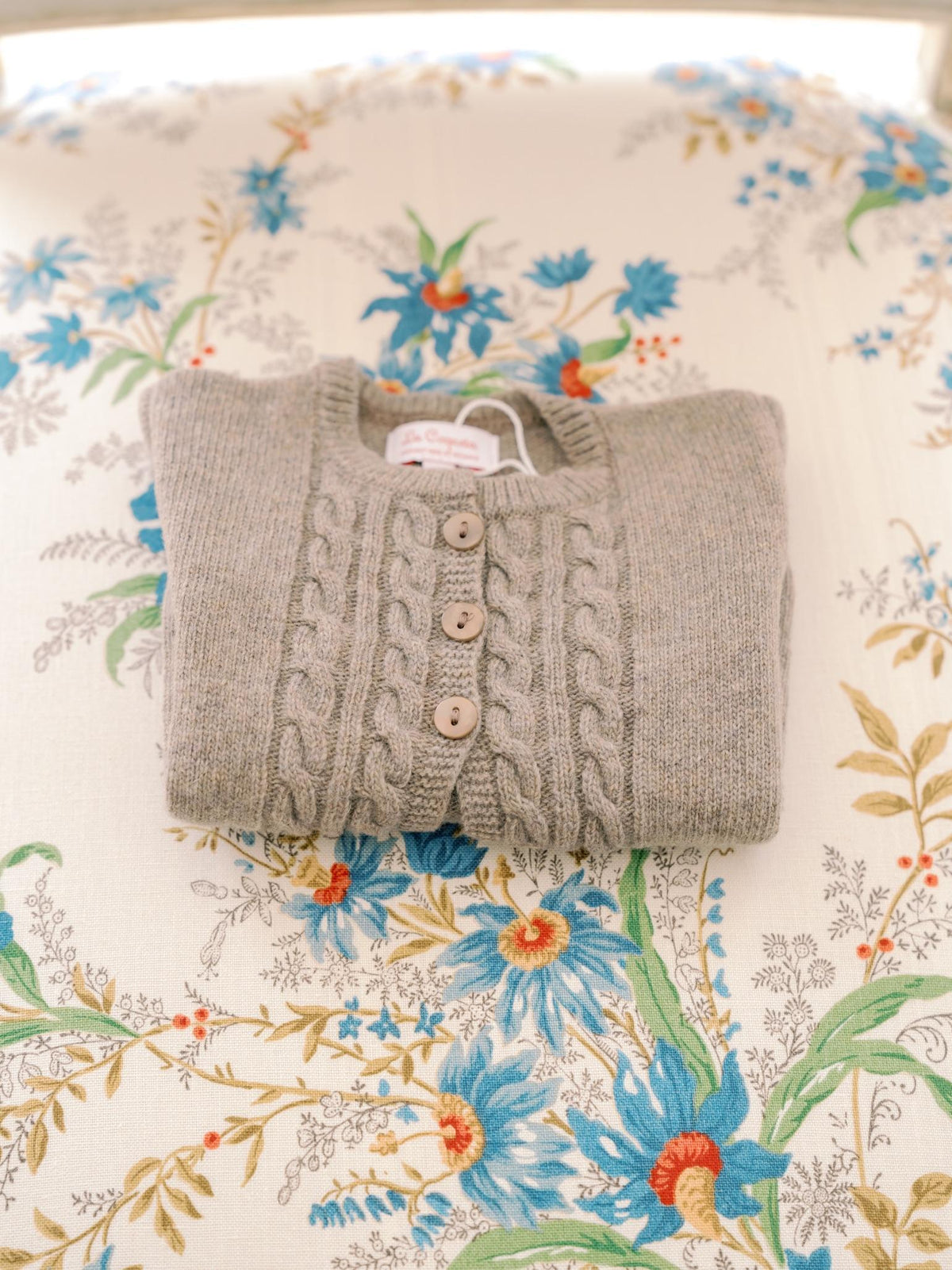 Taupe Anastasia Merino Baby Cardigan