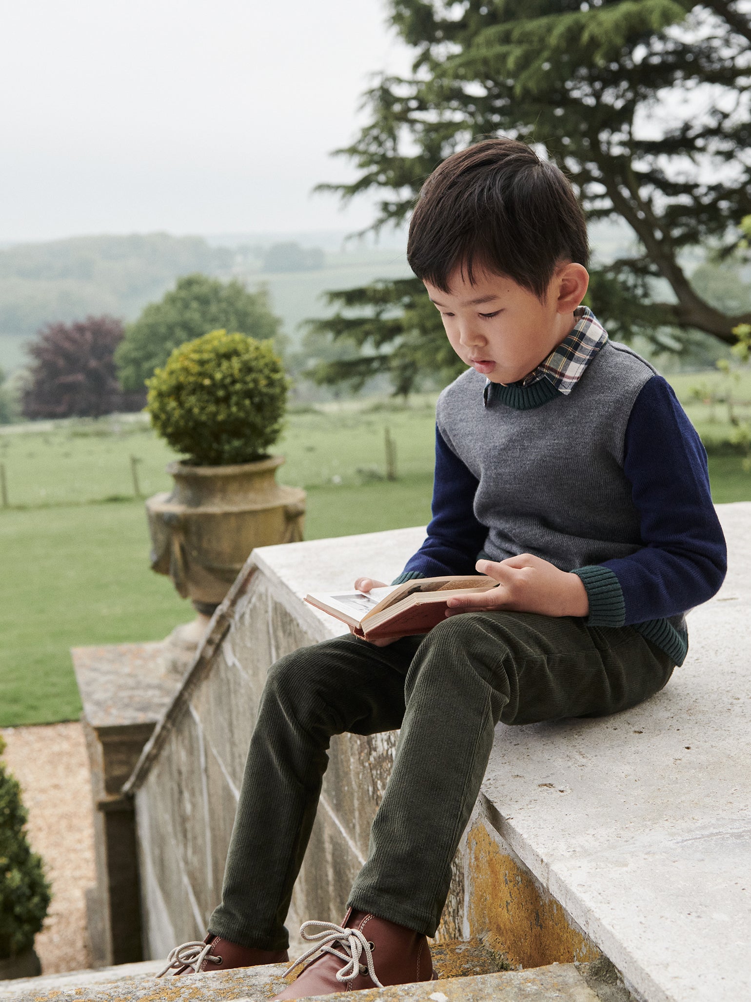 Grey Ancla Merino Boy Sweater