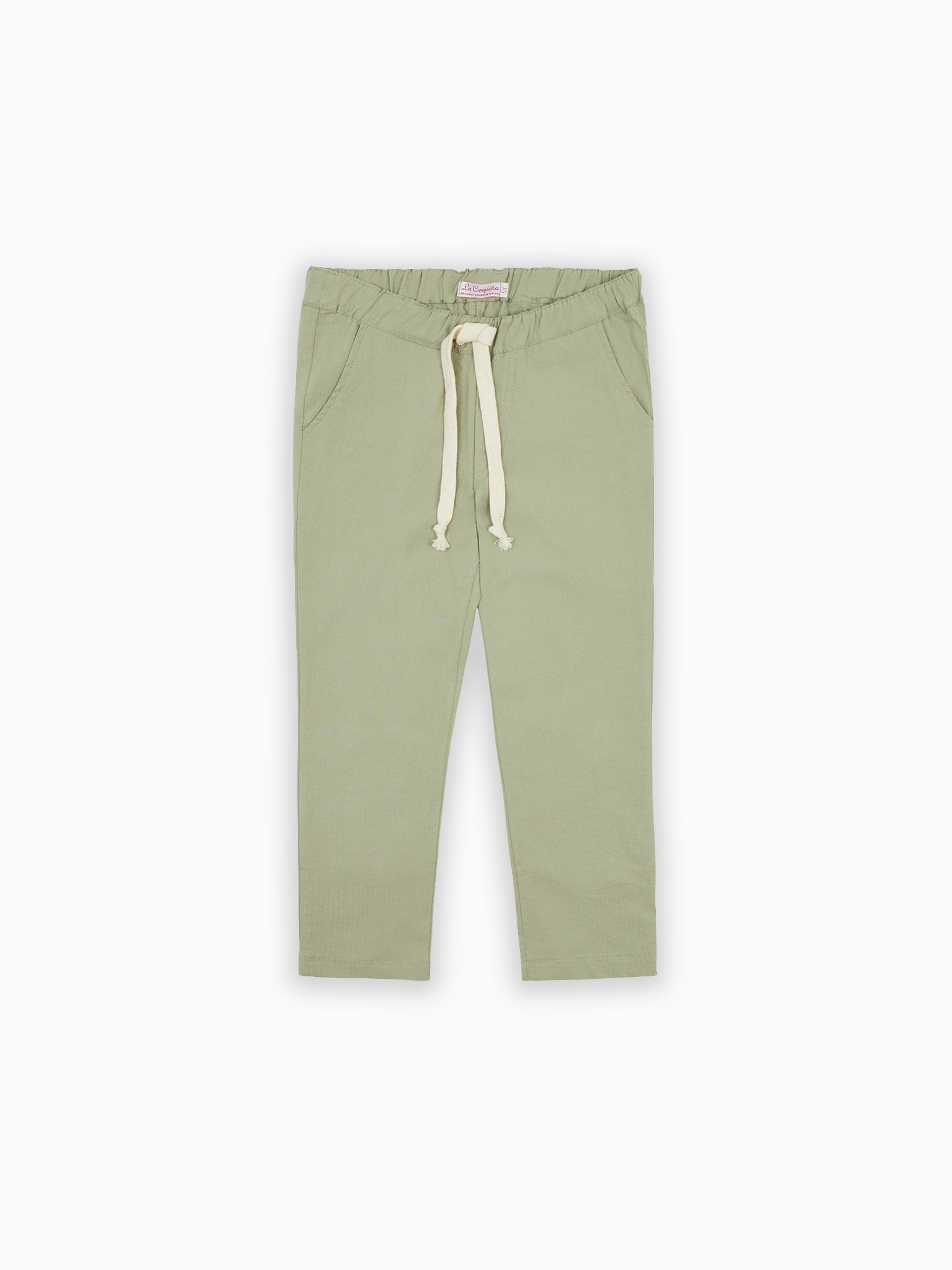 Sage Green Andreas Boy Cotton Pants