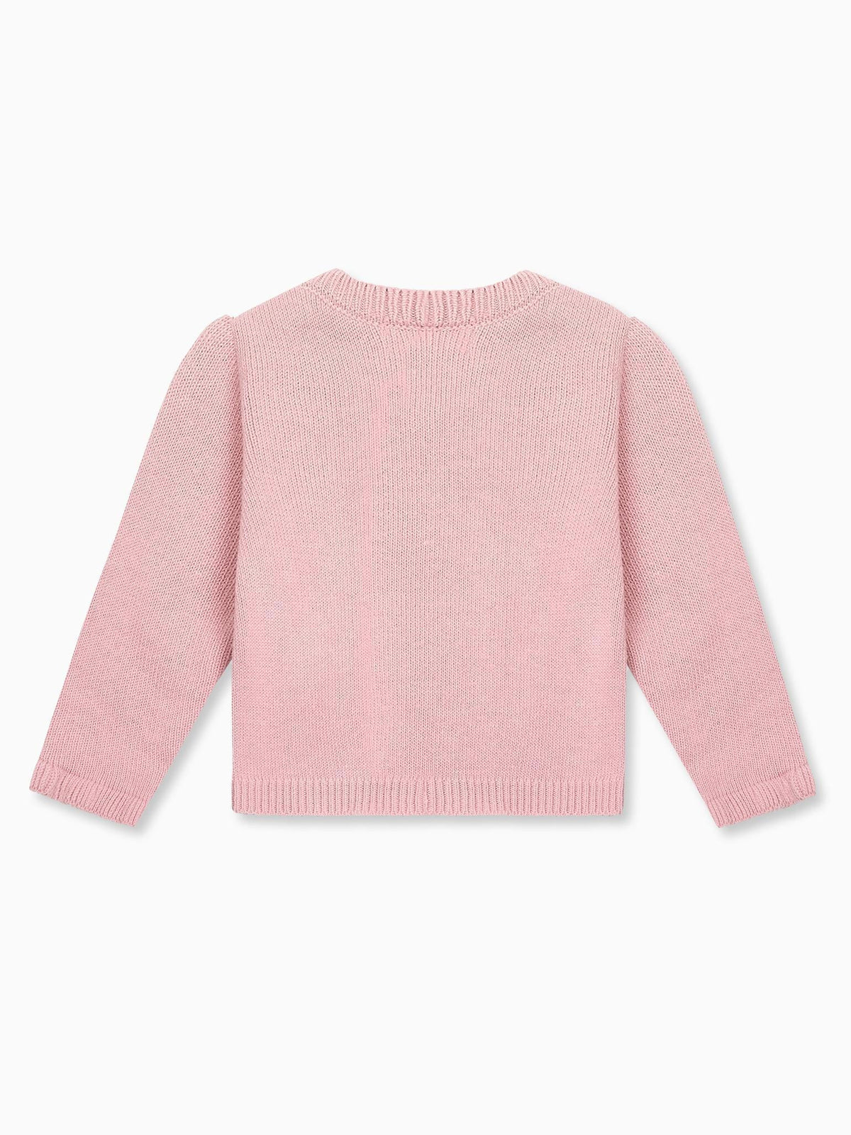 Dusty Pink Angela Merino Baby Girl Cardigan
