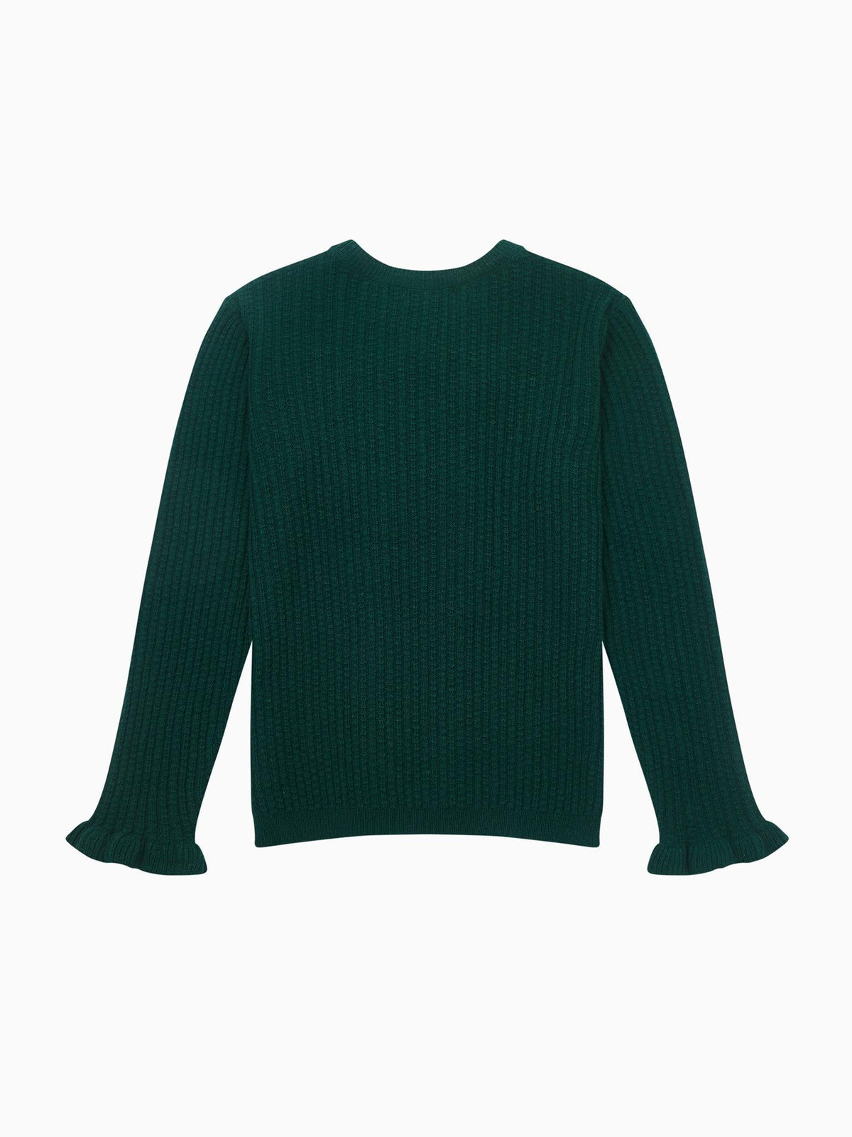 Bottle Green Angela Merino Girl Cardigan