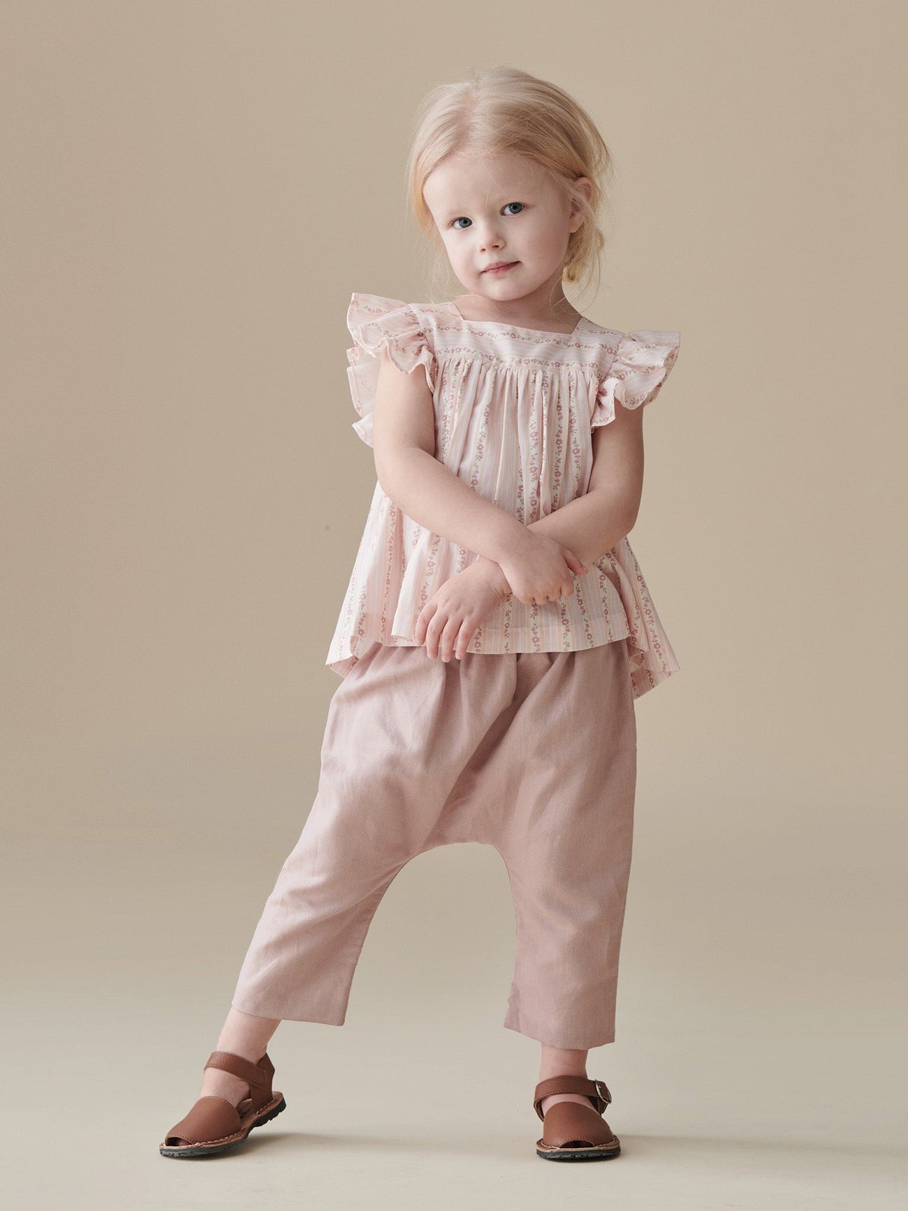 Dusty Pink Alex Baby Girl Trousers