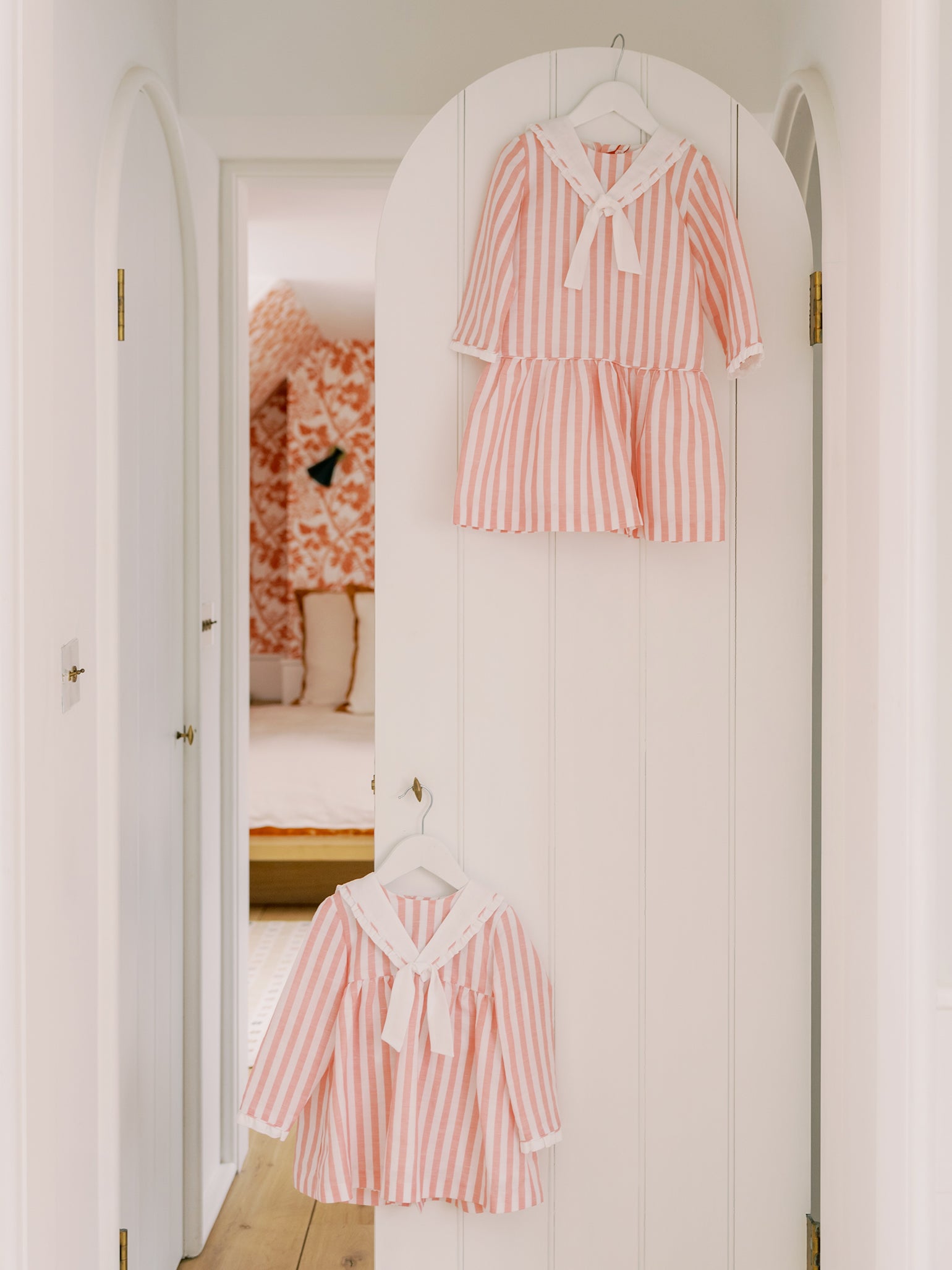 Pink Stripe Aranda Girl Drop Waist Dress