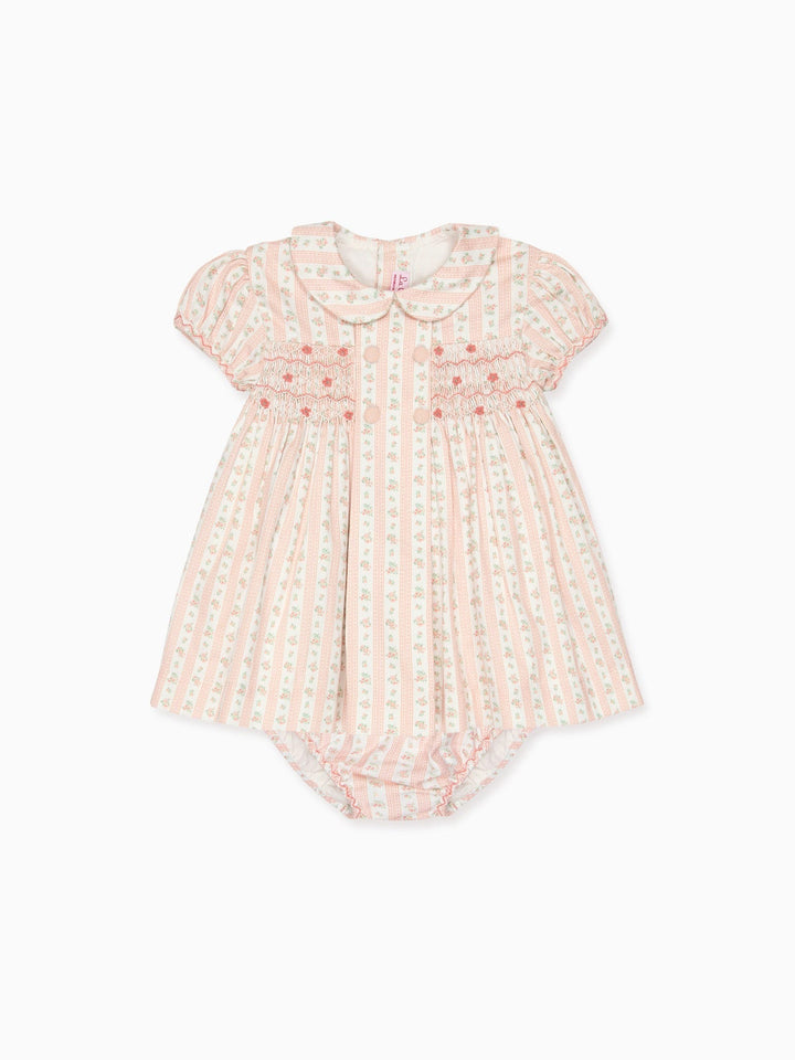 light pink infant dress Lemon Loves Layette Zoe Dress for Baby Girls in Pink (12-18 mos.)