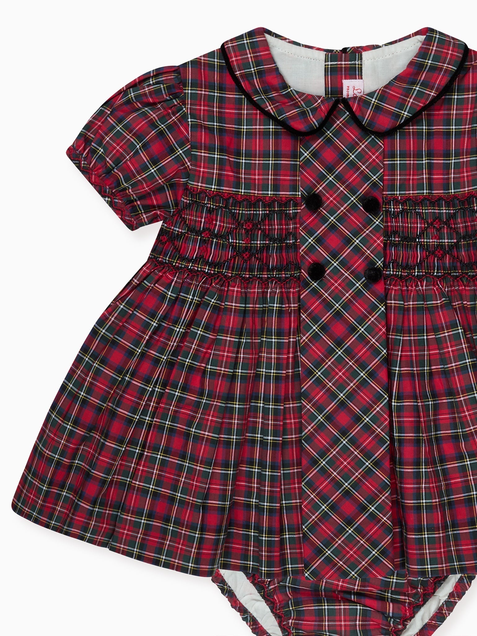 Red Tartan Arcadia Baby Girl Hand-Smocked Set