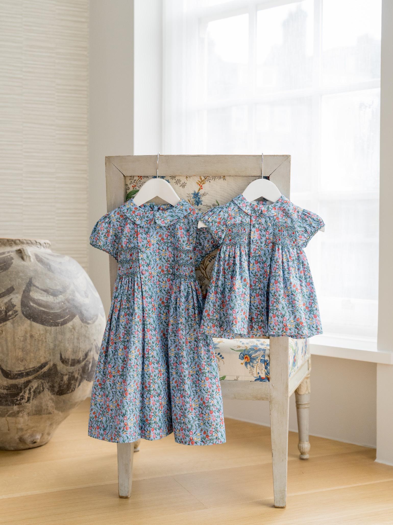 Blue Pomegranate Arcadia Baby Girl Hand-Smocked Set