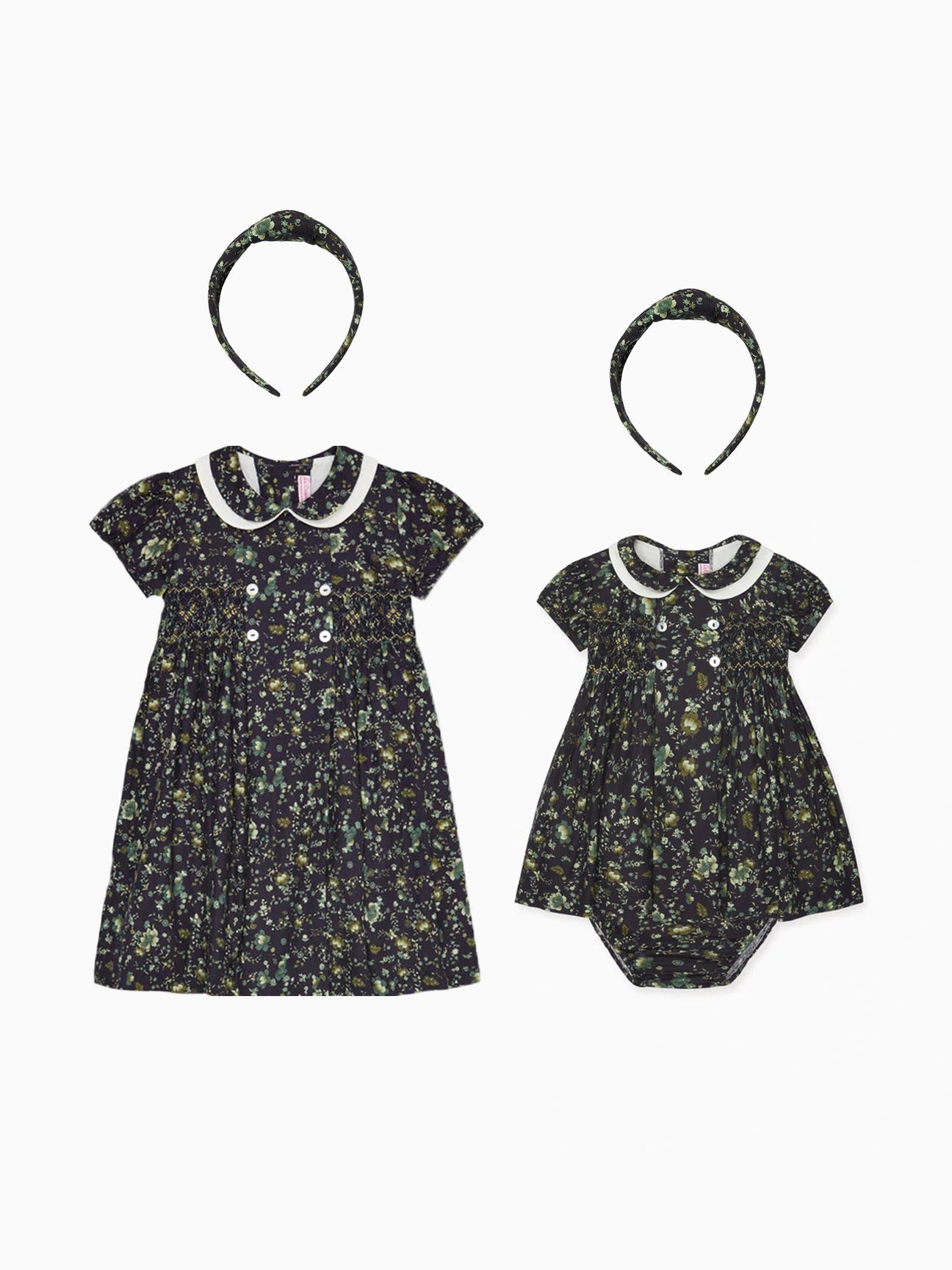 Arcadia Dress, Arcadia Baby Set & Headband Outfit Bundle La Coqueta Kids