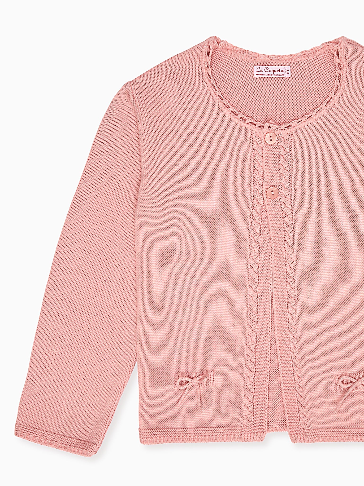 Dusty Pink Arcona Cotton Girl Cardigan