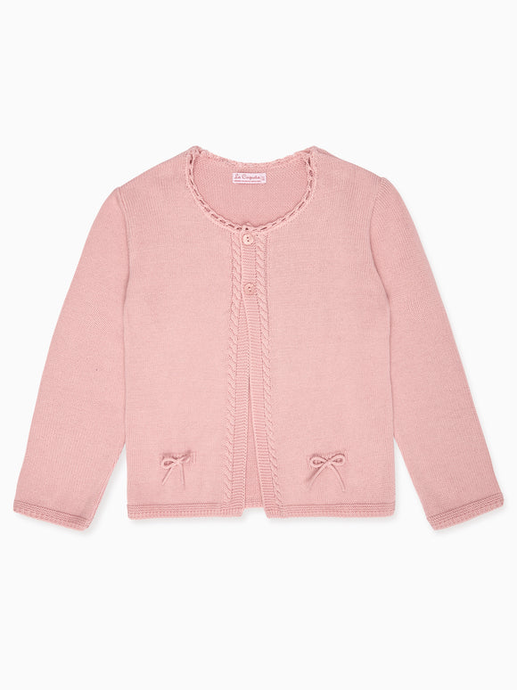 Dusty Pink Arcona Cotton Girl Cardigan