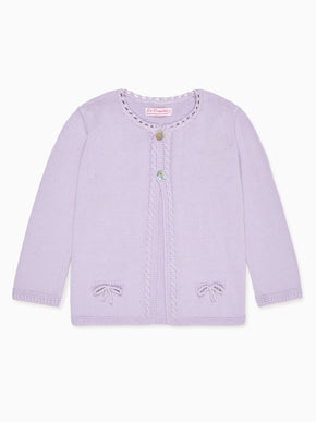 Lilac Arcona Cotton Girl Cardigan