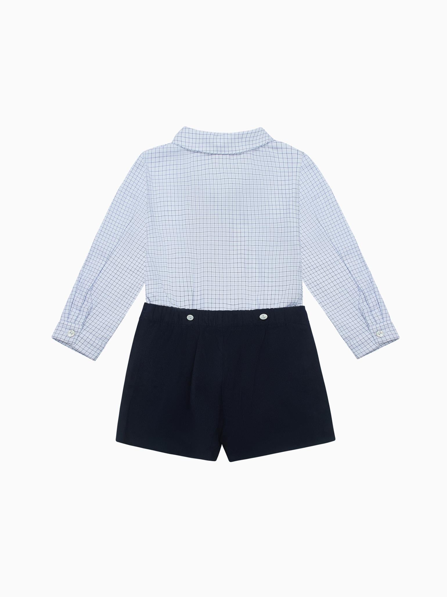 Blue Check Arlo Baby Boy Set