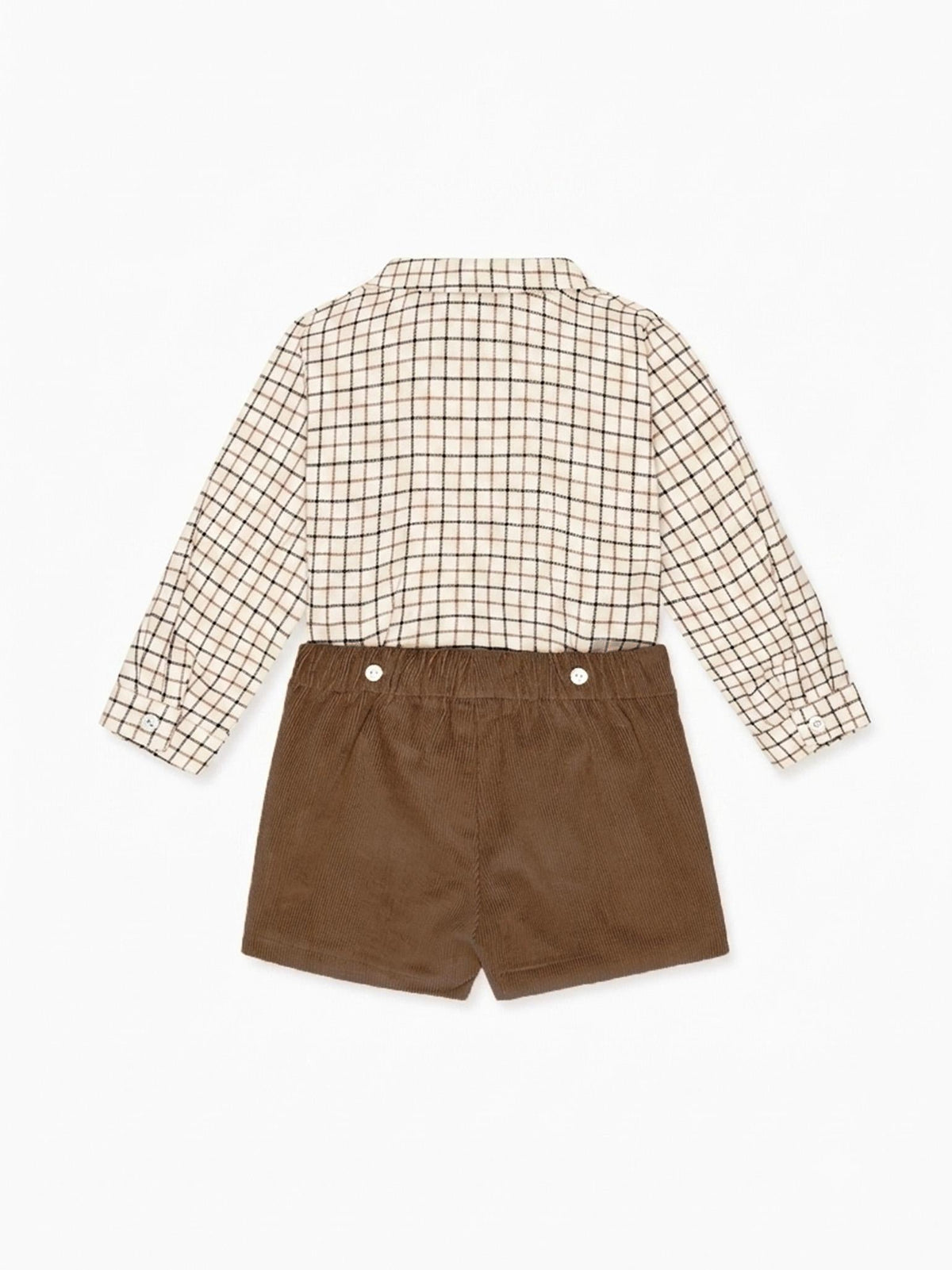 Caramel Check Arlo Baby Boy Set